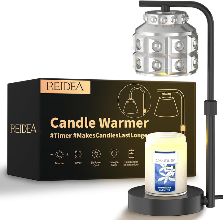 REIDEA T style Bubble Candle Warmer Lamp (Obsidian Black)