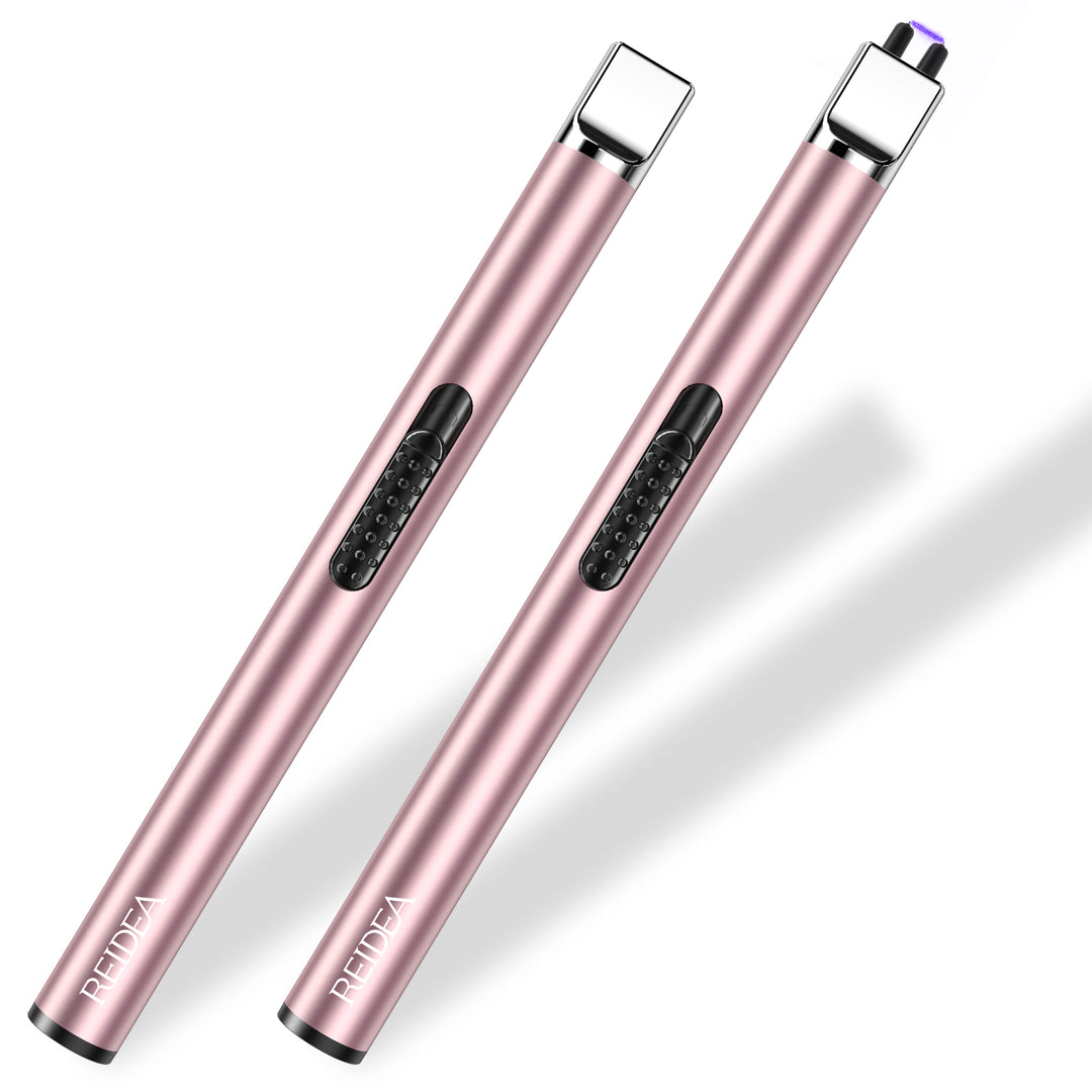 REIDEA S4 Electronic Candle Lighters, 2 Pack, Rose Gold